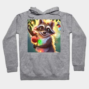 Cute Raccoon Drawing Hoodie